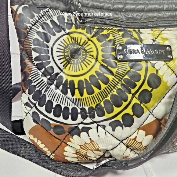 2 Vera Bradley Cocoa Moss Crossbody Shoulder Bag Floral Paisley w/ Frannie purse - Picture 8 of 16